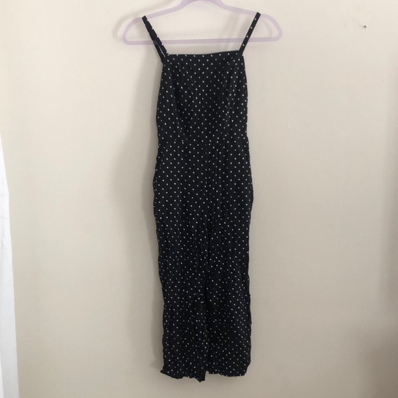 Old Navy Pants - Old Navy Square Neck Cami Black and White Polka Dot Jumpsuit